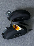 Vintage Oakley Splice Sunglasses: Silver Frame, Fire Iridium Lenses with Case