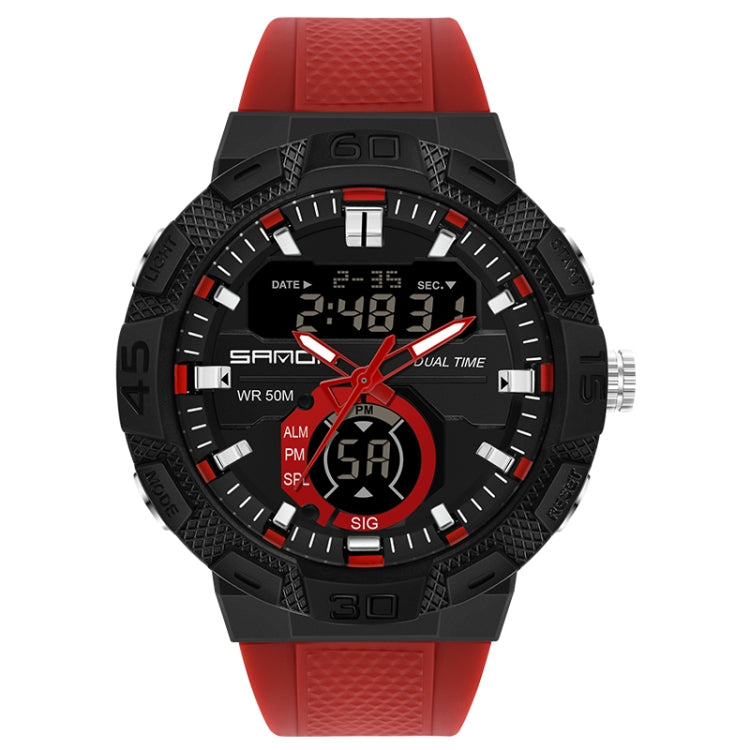 SANDA 3087 Luminous Waterproof Dual Display Electronic Watch