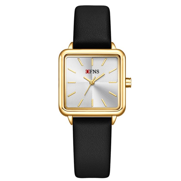 SANDA 1316 Ladies 3ATM Waterproof Alloy Case Quartz Watch, Leather-Black, Leather-Pink, Leather-Grey, Leather-Blue, Leather-White, Leather-Red
