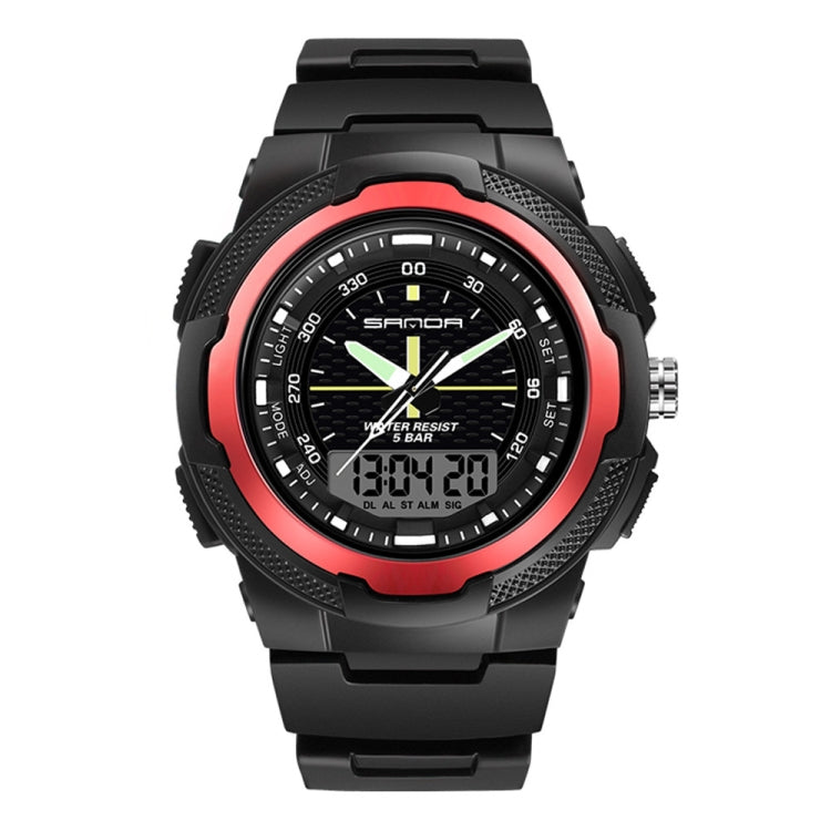 Sanda 3004 Electronic Watch Movement Men Watch Outdoor Sports Luminous Waterproof Multi-Function Watch