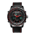 SANDA 774 Men Belt Watch Dual Display Multi Function Sports Electronic Watch Fashion Trend Leisure Waterproof Luminous Watch