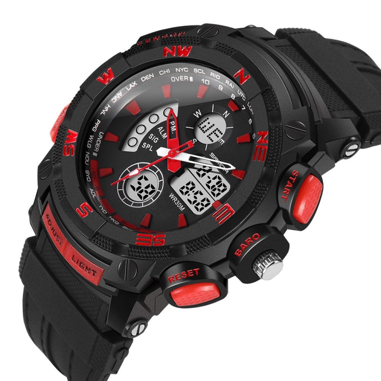 SANDA 775 Watch Male Electronic Watch Adult Middle School Students Youth Multi Functional Sports Water Proof Trend Double Watch