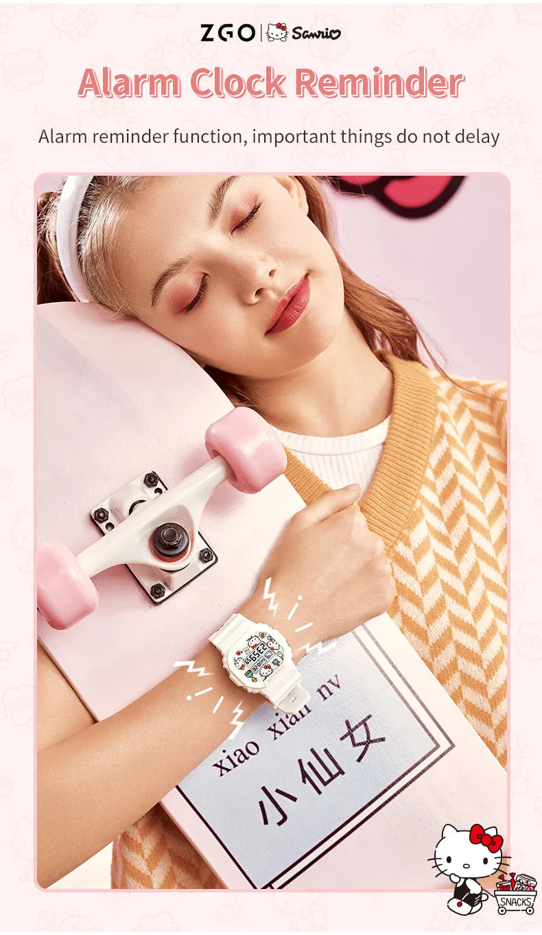 ZGO x Sanrio Hello Kitty Women's Watches Electronic Watch Sports Wristwatch Waterproof