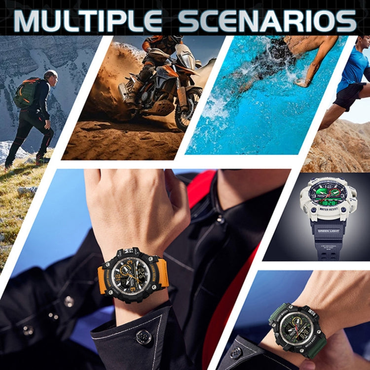 SANDA Large Dial Electronic Watch Multi-function Outdoor Sports Watch