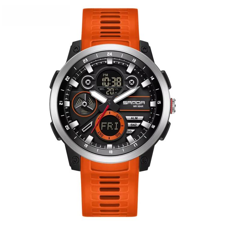 SANDA 3379 Sport Waterproof Alarm Clock Reminder Electronic Watch