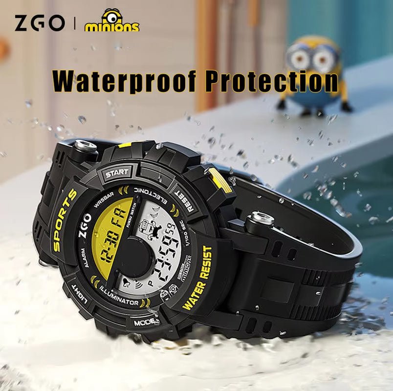 ZGO Co Branded Minions Sports Multi Functional Electronic Watch
